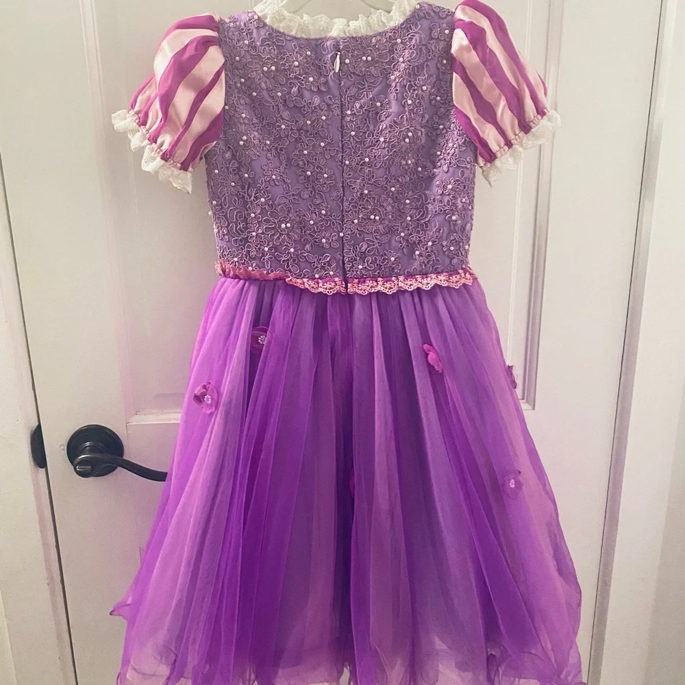 Disney Girls Purple Rapunzel Princess Dress Halloween Costume - Picture 3 of 9